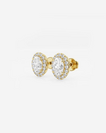Load image into Gallery viewer, Florique Oval Halo Stud