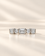 Load image into Gallery viewer, Eden Emerald Cut LGD Band