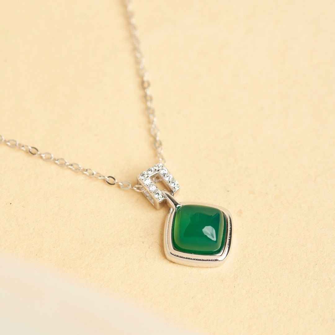 Forest Gem Silver Necklace