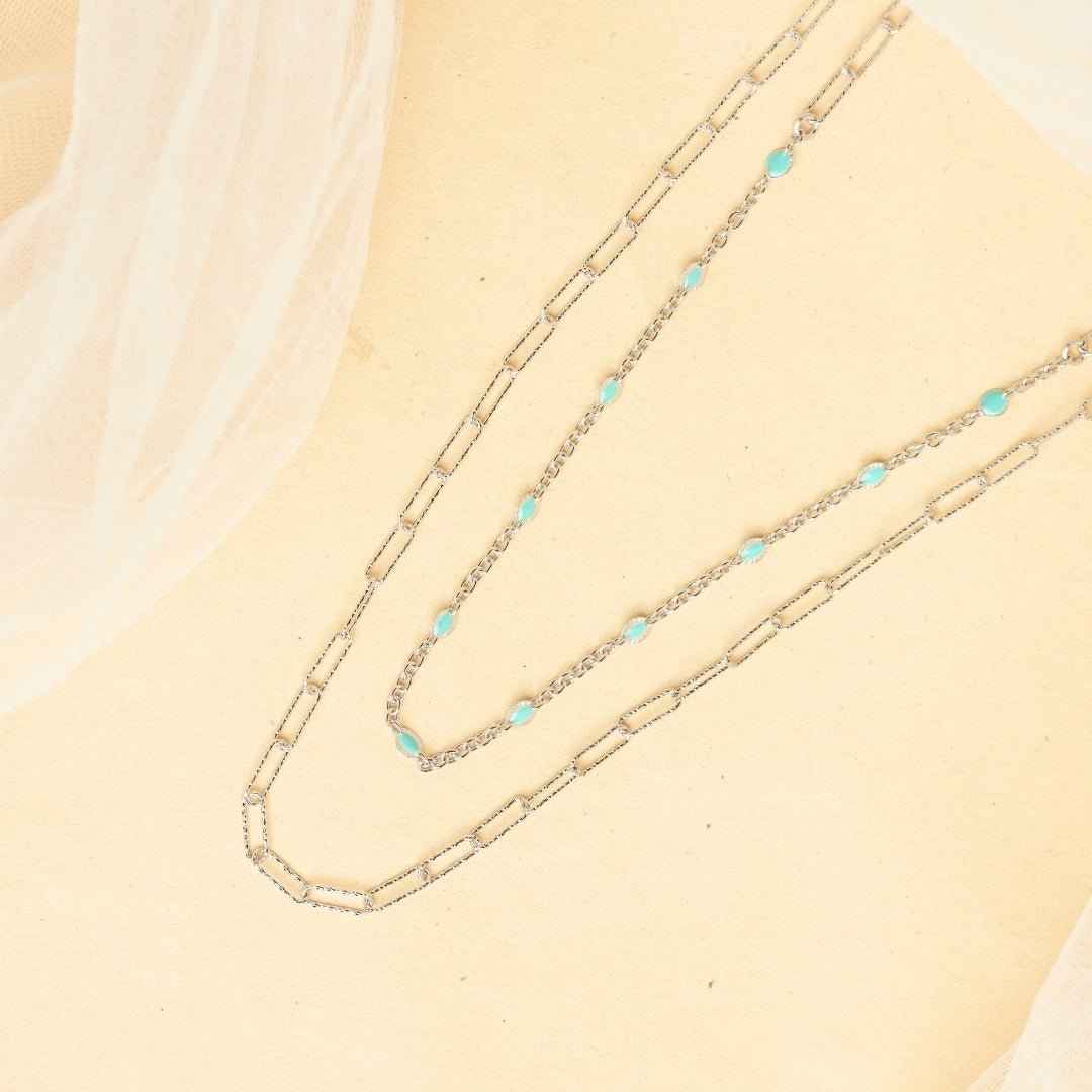Link Beads Silver Necklace
