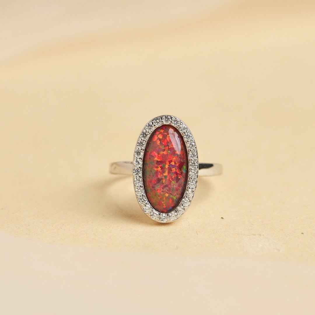 Oval Shape Silver Ring