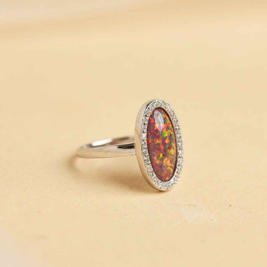 Oval Shape Silver Ring