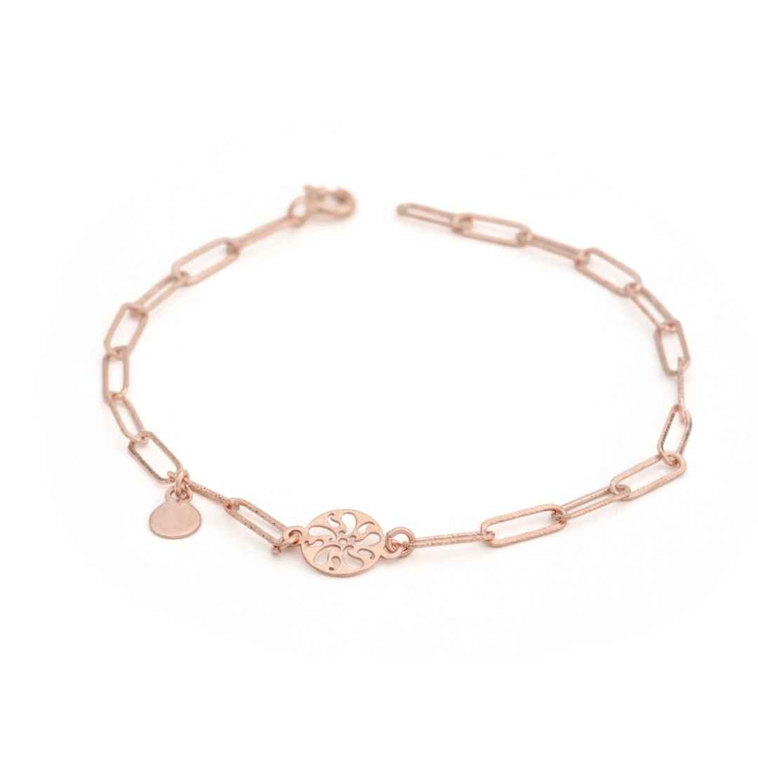 Rose Gold Silver Life Circle Bracelet