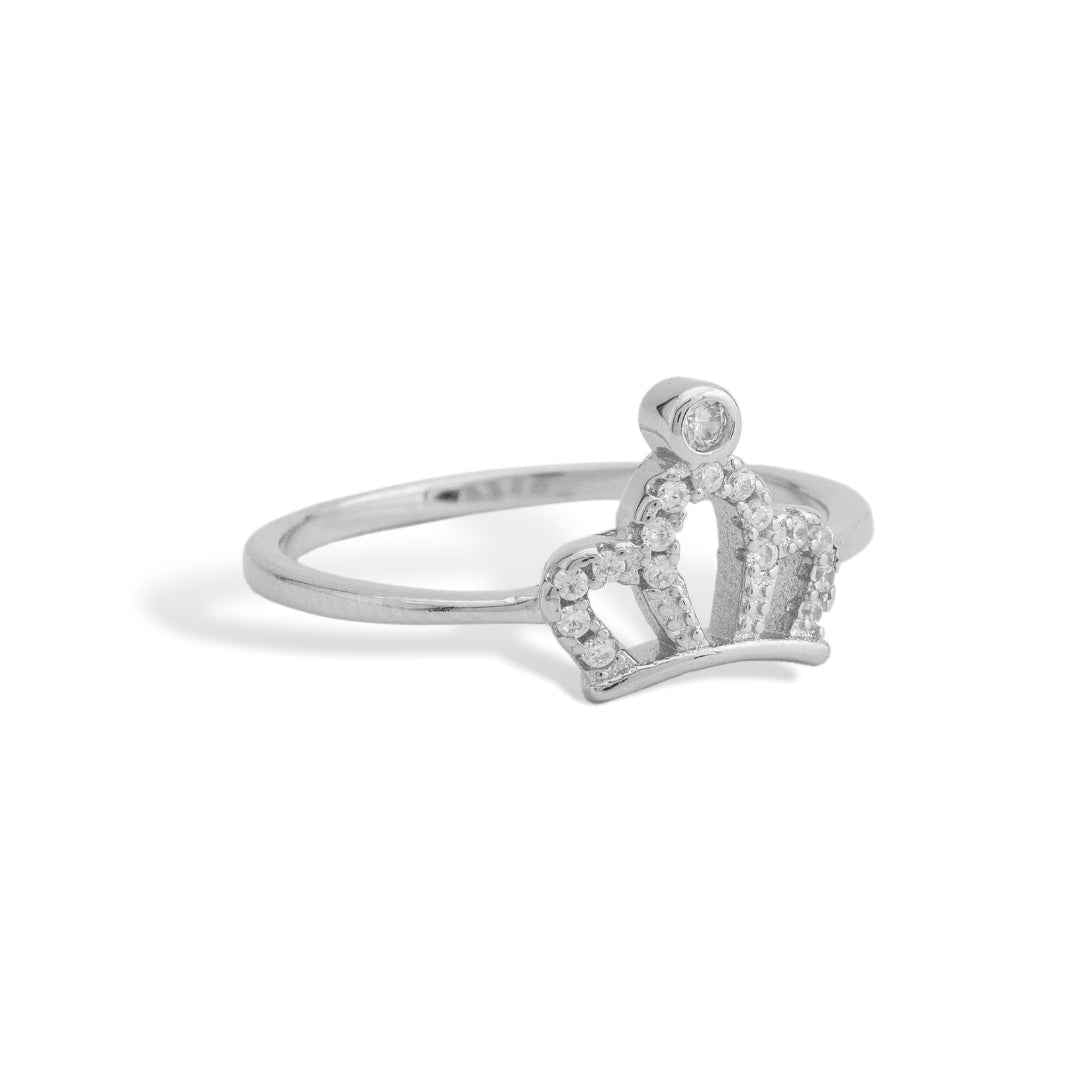 Silver Tiara Diamond Ring