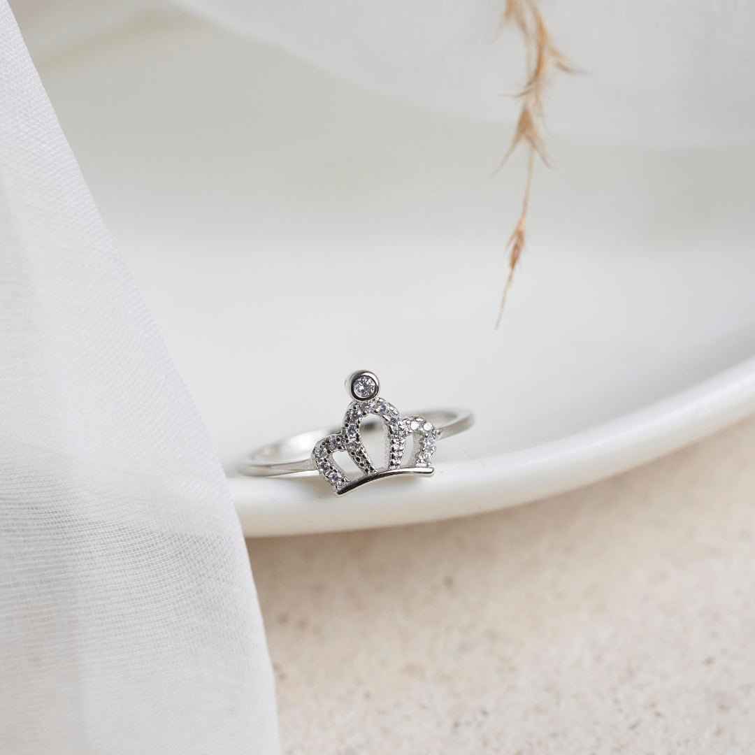 Silver Tiara Diamond Ring