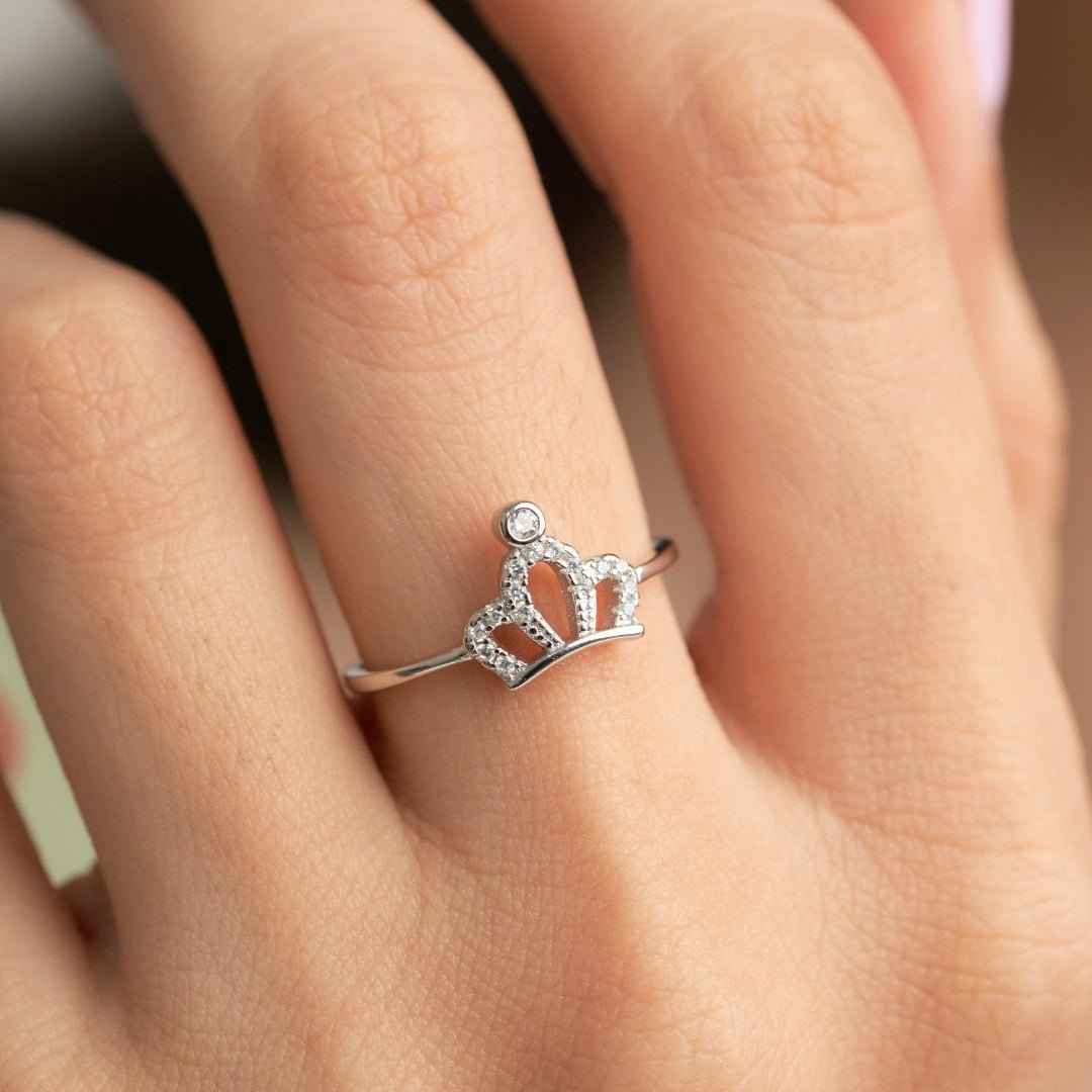 Silver Tiara Diamond Ring
