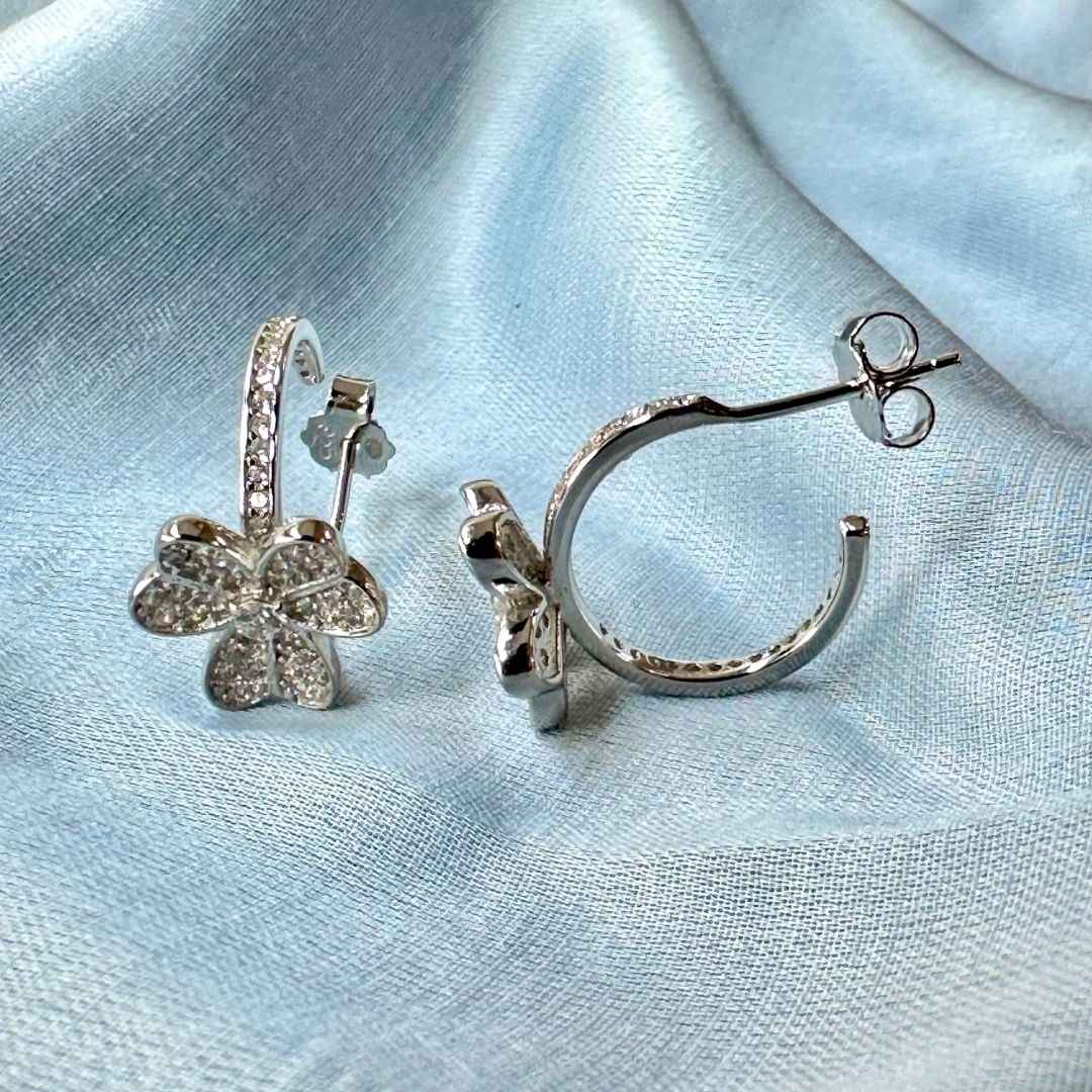 Gracie Hoops Silver Earring