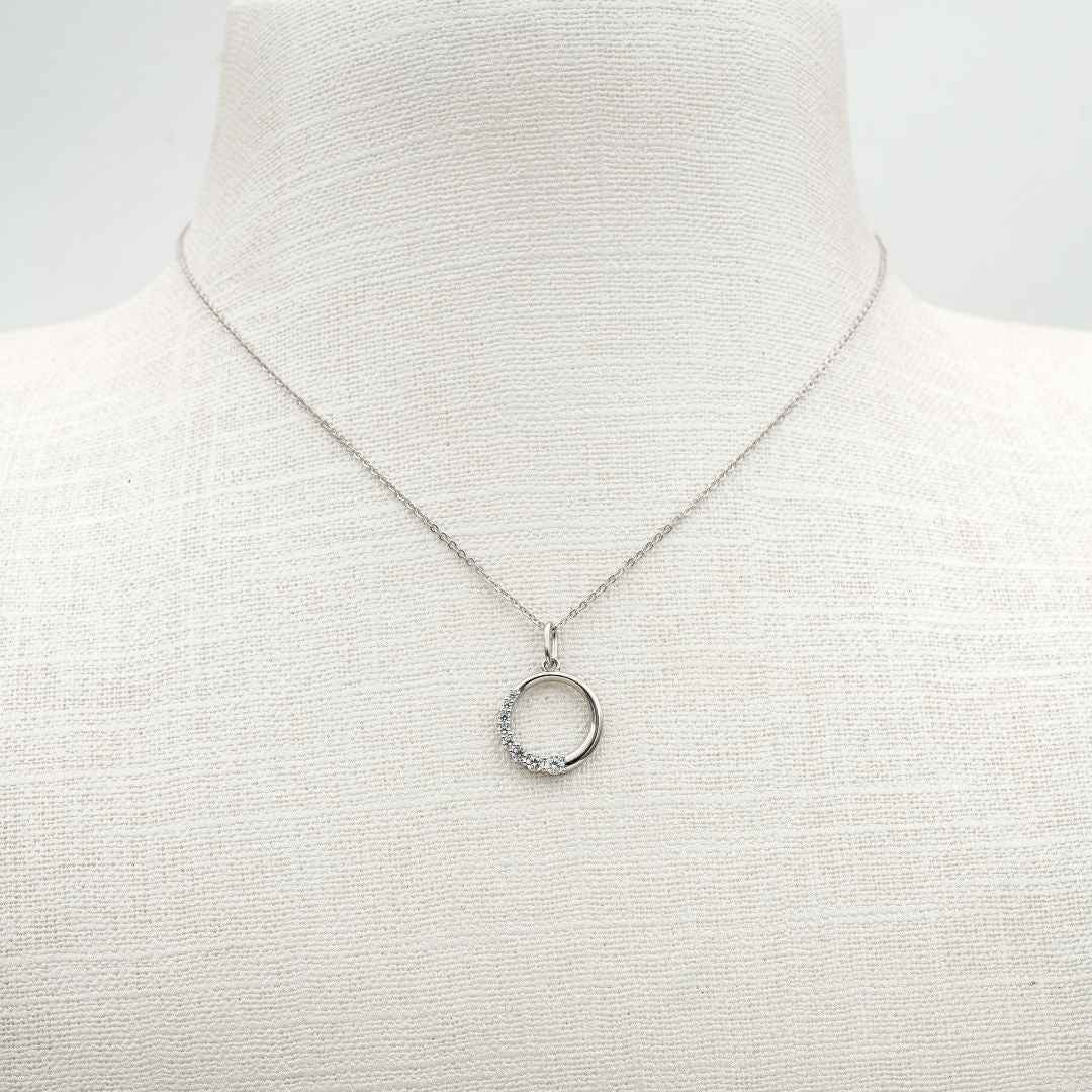 Moonshine Silver Diamond Necklace