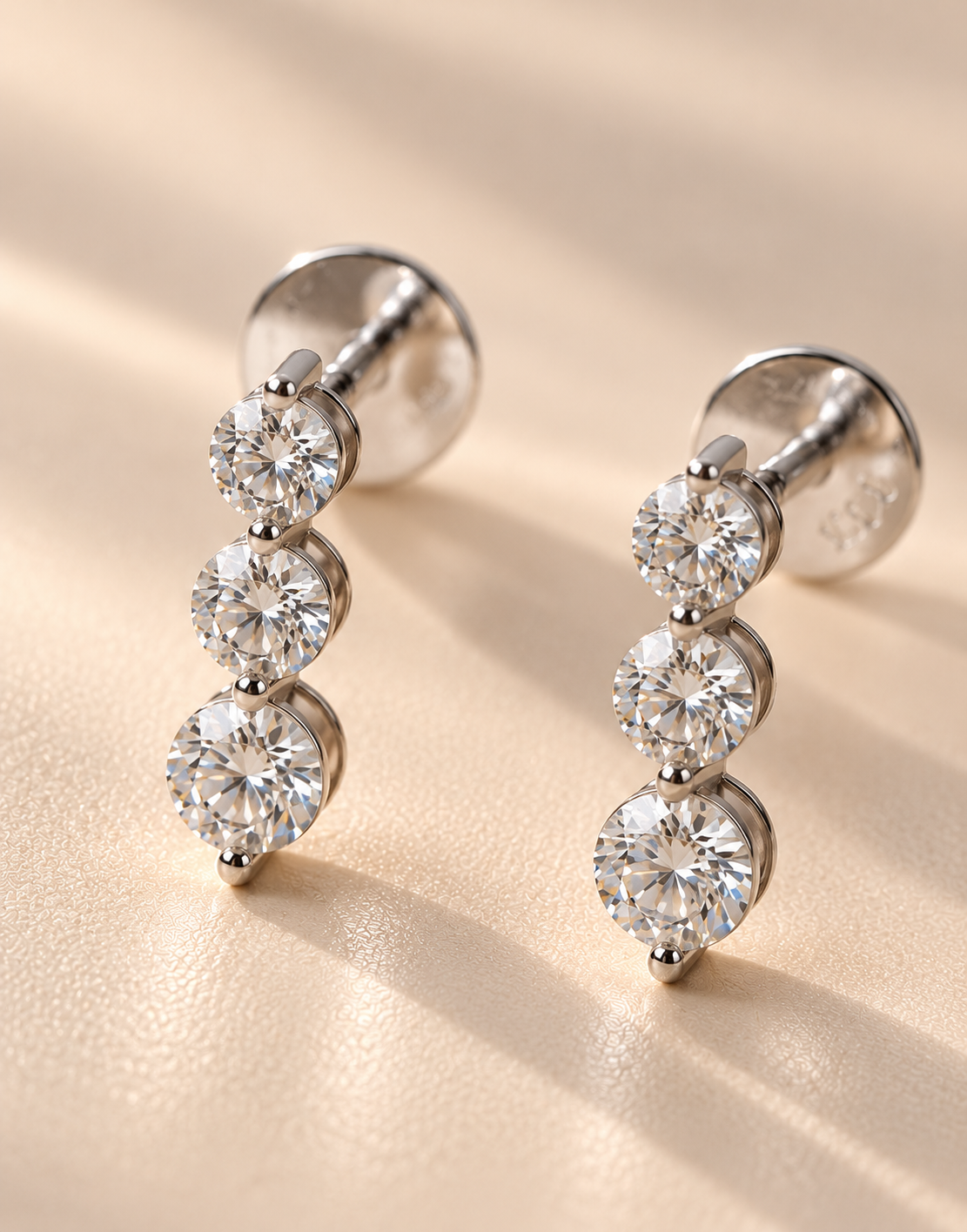 Elegant_trio diamond_stud_earrings