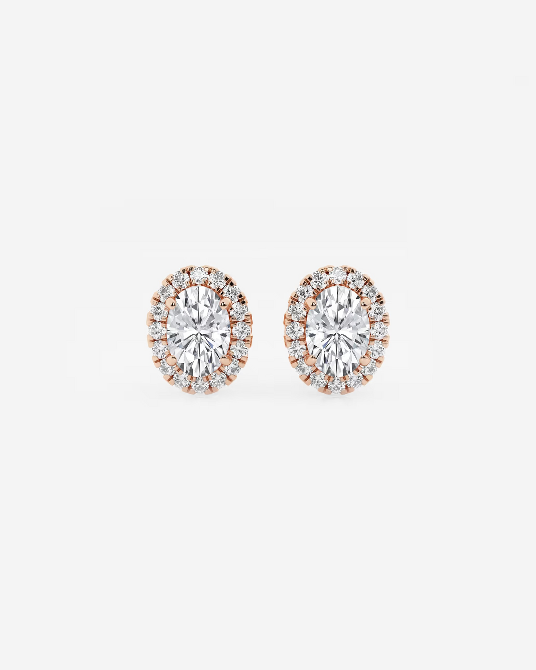 Florique Oval Halo Stud