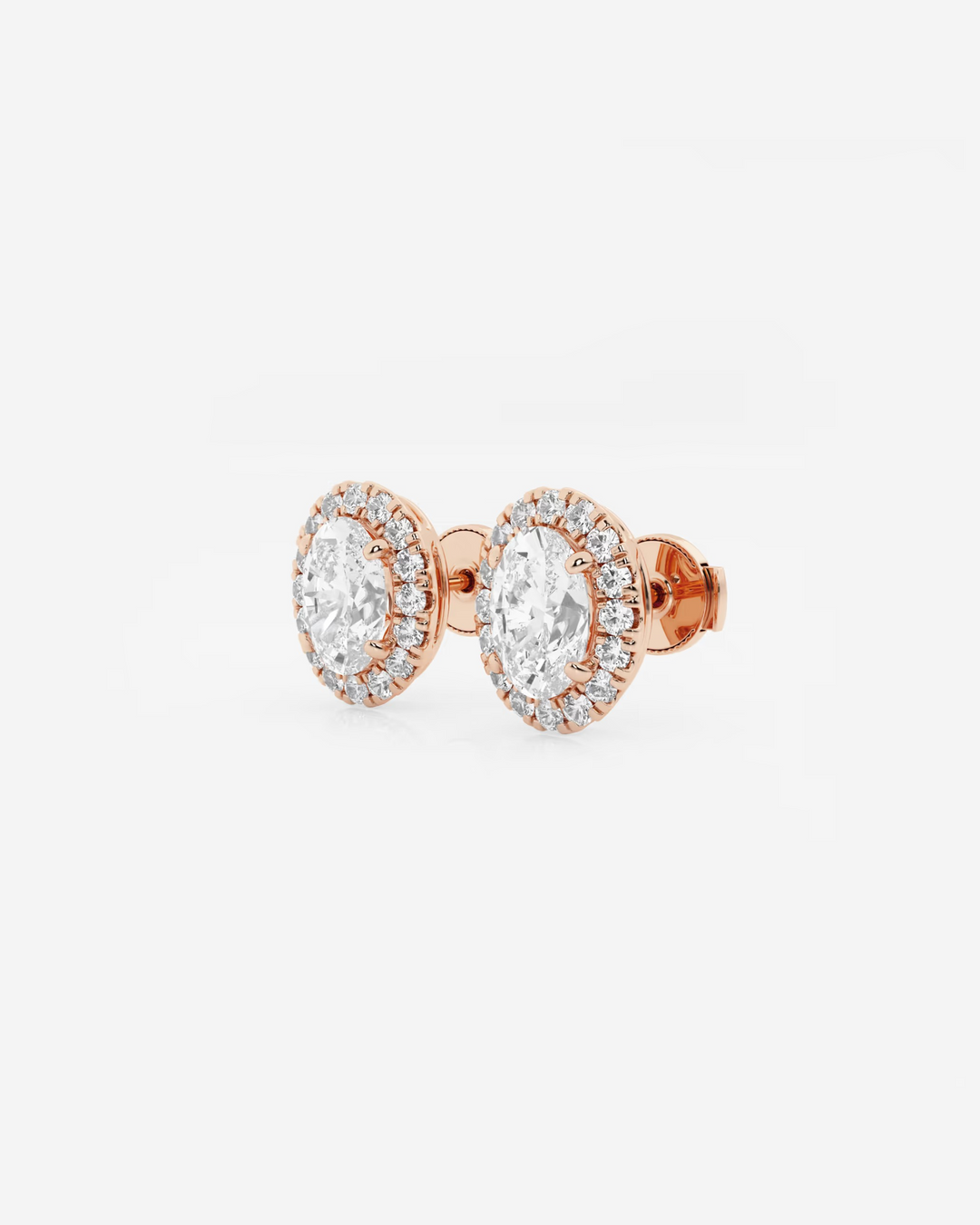 Florique Oval Halo Stud