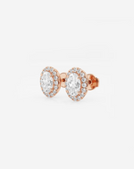 Load image into Gallery viewer, Florique Oval Halo Stud

