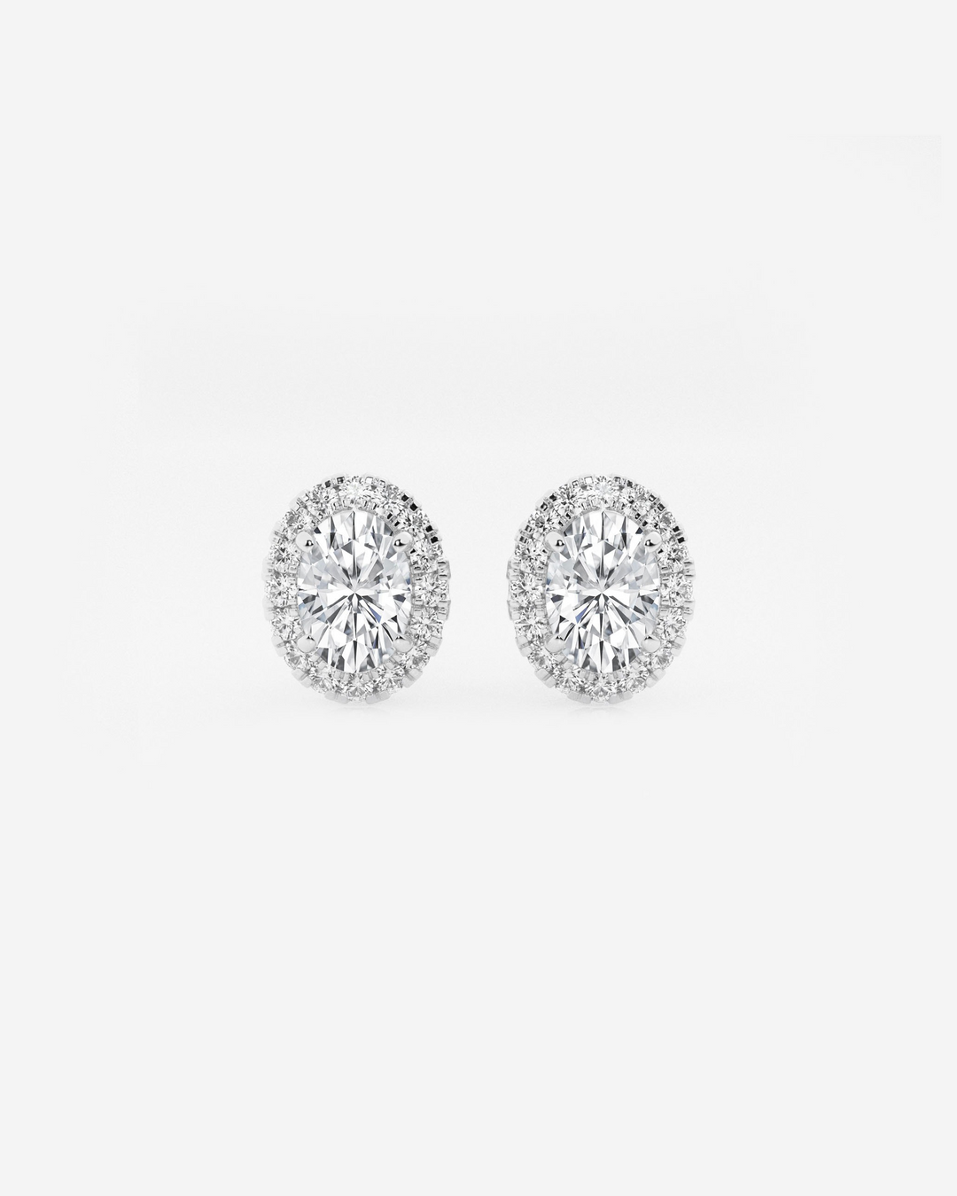 Florique Oval Halo Stud
