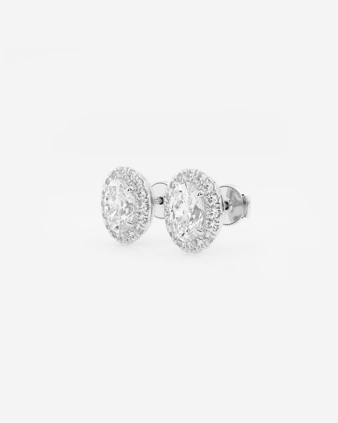 Florique Oval Halo Stud