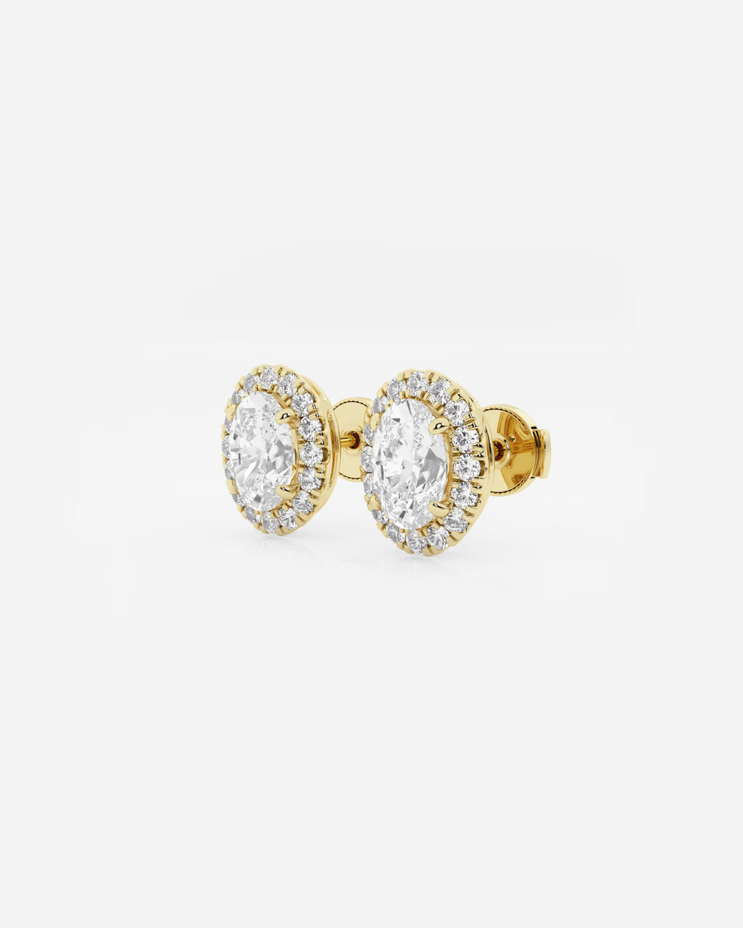 Florique Oval Halo Stud