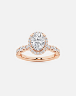 Load image into Gallery viewer, Jorellea Oval Halo Ring
