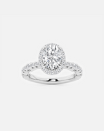 Load image into Gallery viewer, Jorellea Oval Halo Ring
