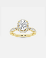 Load image into Gallery viewer, Jorellea Oval Halo Ring
