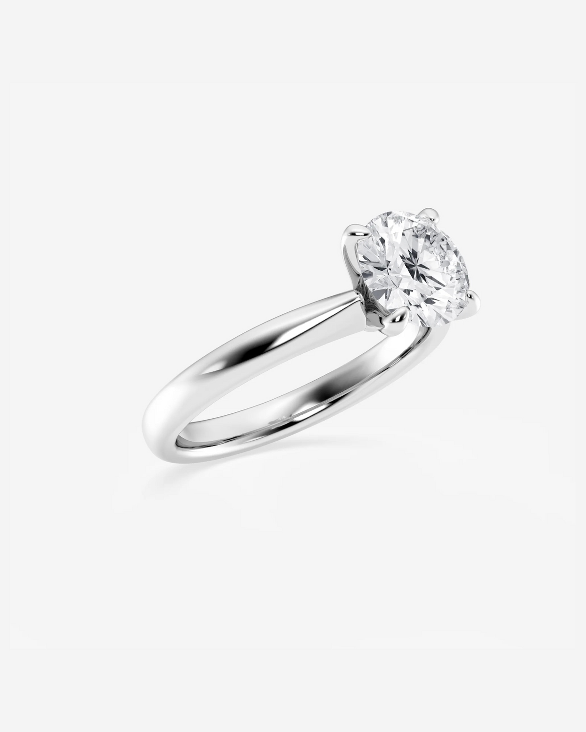 Mirenne round solitaire ring