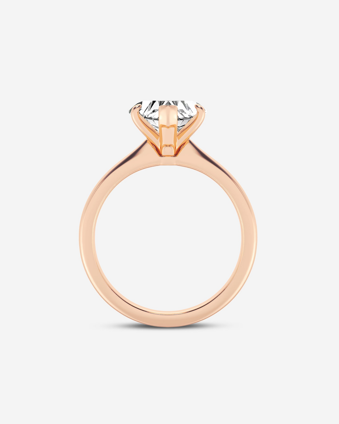 Rosaire Heart Solitaire Ring