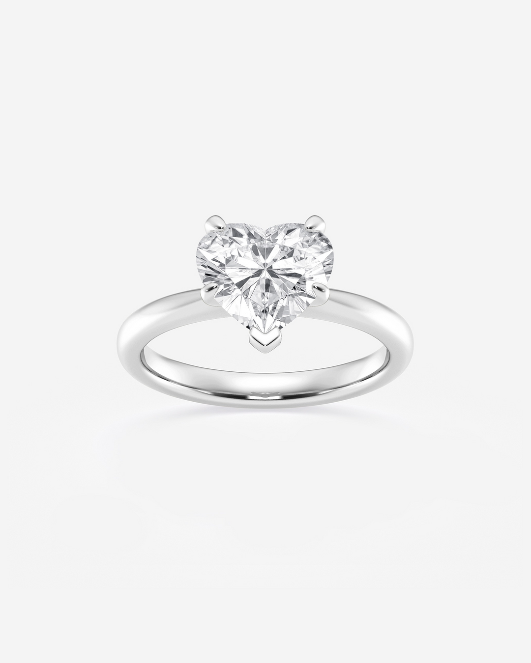 Rosaire Heart Solitaire Ring