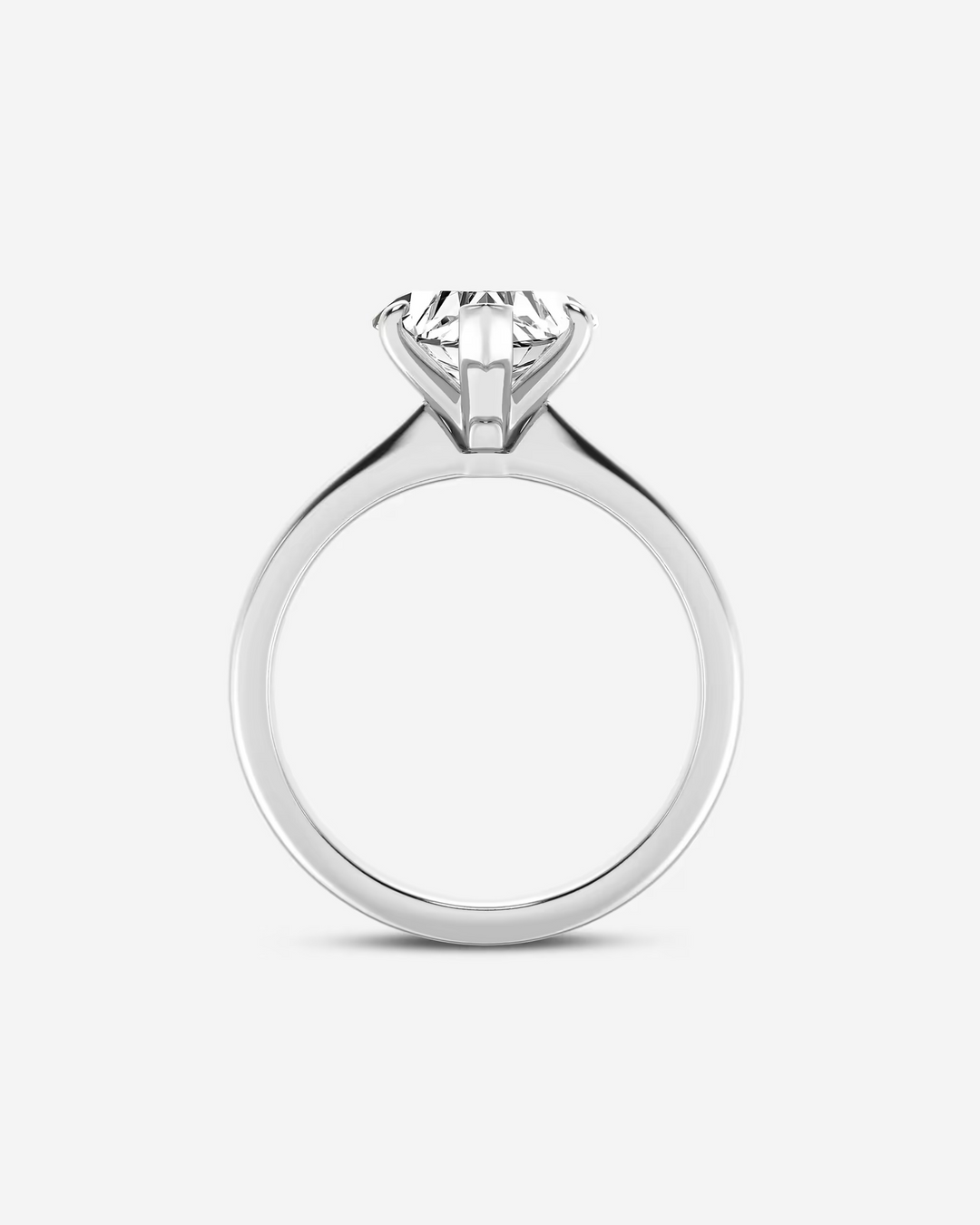 Rosaire Heart Solitaire Ring