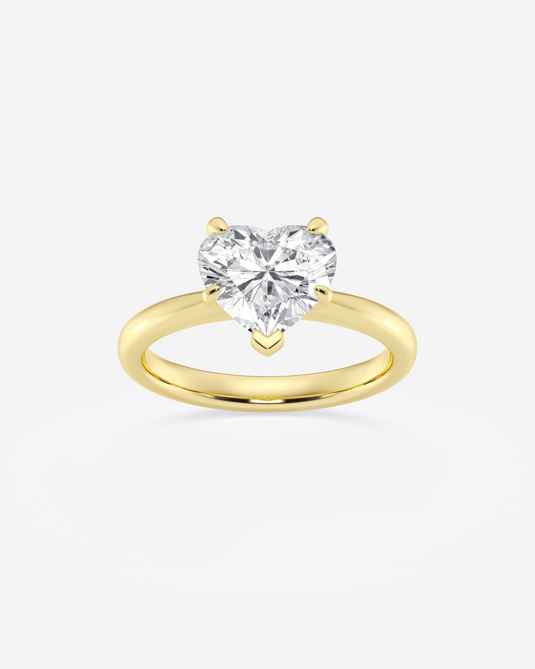 Rosaire Heart Solitaire Ring