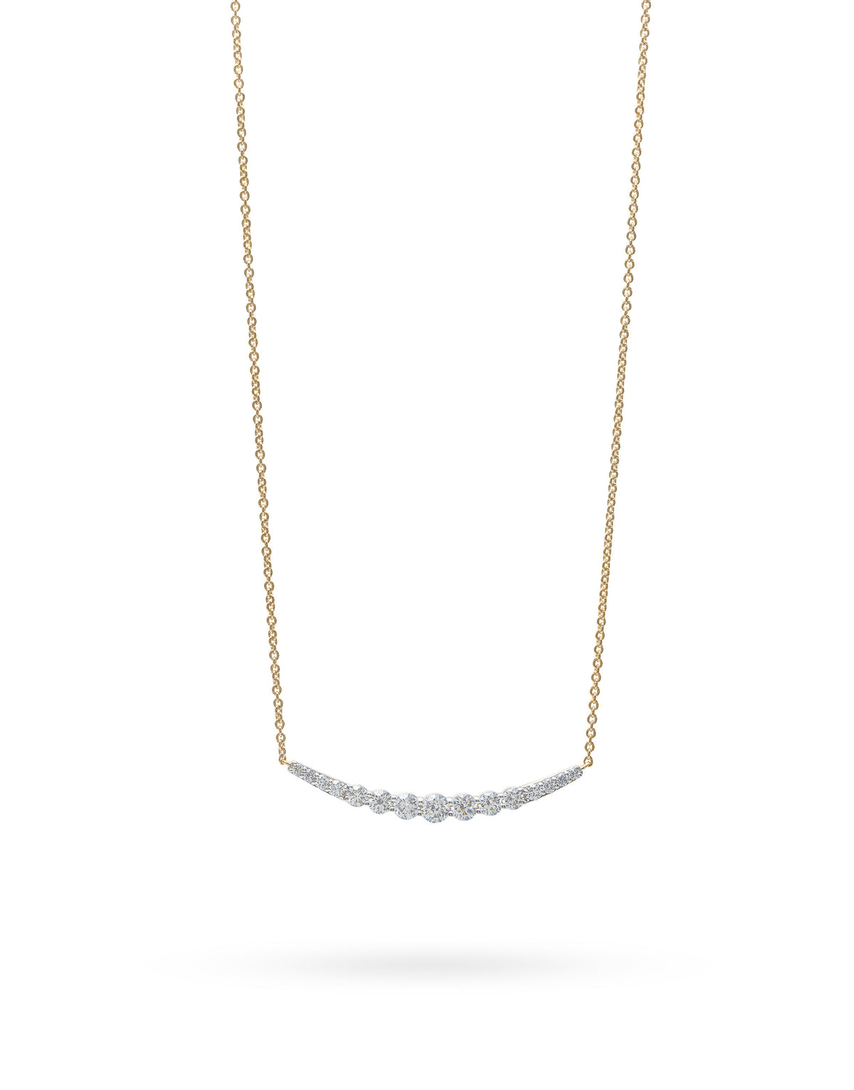 Serene curved lgd necklace