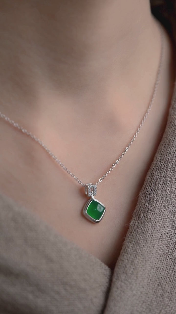 Forest Gem Silver Necklace – Shinewine.co