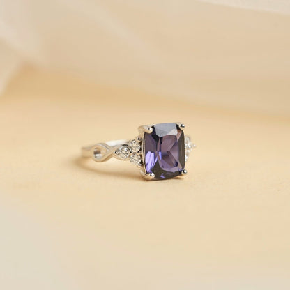 Purple Stone Silver Ring - Shinewine.co