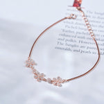 Rose Gold Silver Jasmine Diamond Bracelet - Shinewine.co