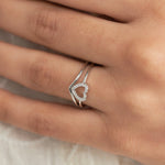 Silver Eternal Heart Diamond Ring - Shinewine.co