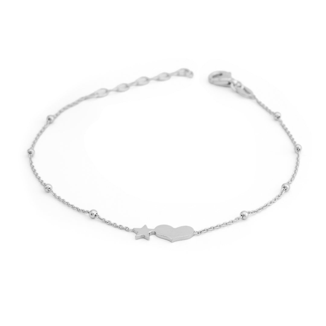 Silver Heart standard Bracelet - Shinewine.co