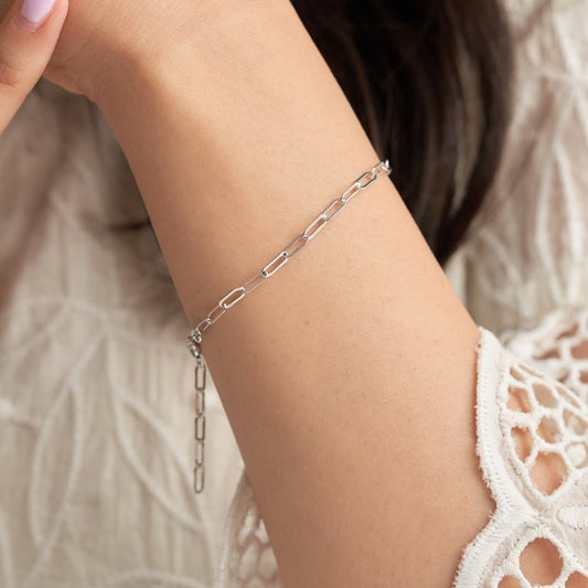 Silver Standard Link Bracelet - Shinewine.co