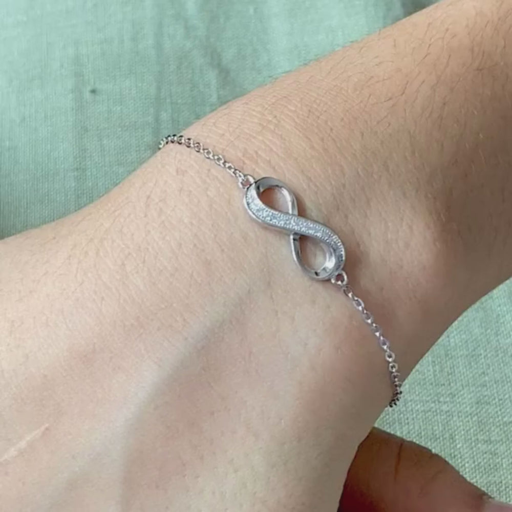 
            
                Load and play video in Gallery viewer, Infinity Silver Bracelet
            
        