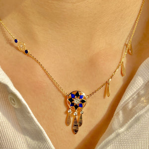 Buy Beautiful Dream Catcher Necklace - Designer Silver Jewellery - Shinewine