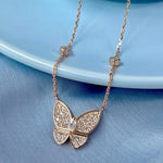 Elegant butterfly Silver Necklace - Shinewine.co