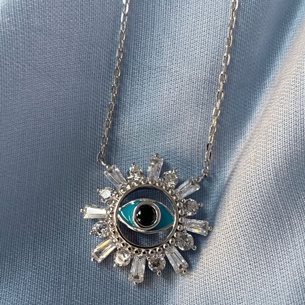 Evil Eye 925 Sterling Silver Necklace - Shinewine.co