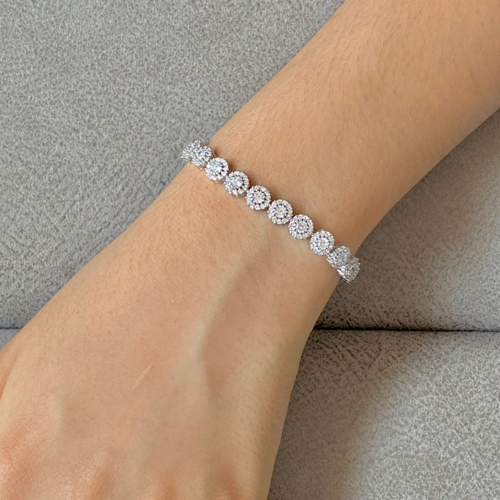 Diamond Halo Bracelets | All Diamond.co.uk