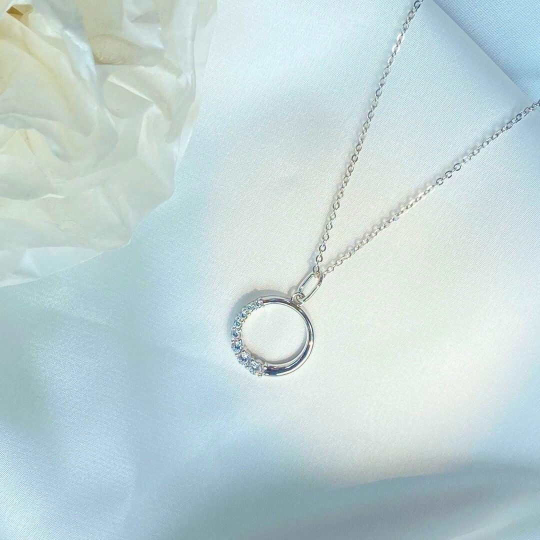 Moonshine Silver Diamond Necklace