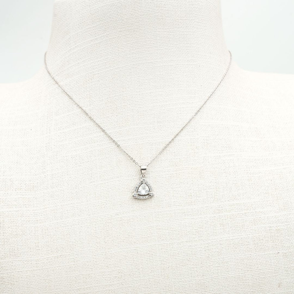 Olivia Diamond Silver Necklace - Shinewine.co