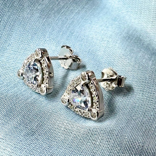 Olivia Diamond Silver Earring