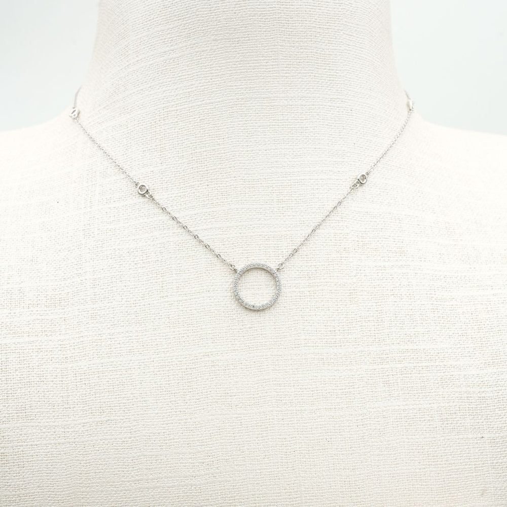 diamond circle bar necklace – diamondaupair