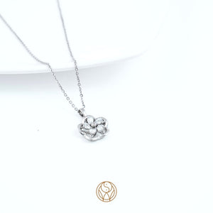 Pheony Diamond 925 Silver Necklace for women - Designer Silver Jewellery - Shinewine
