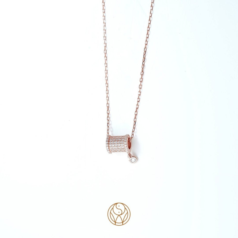 Rolling Diamond Silver Necklace for women - Silver Jewellery - Shinewine
