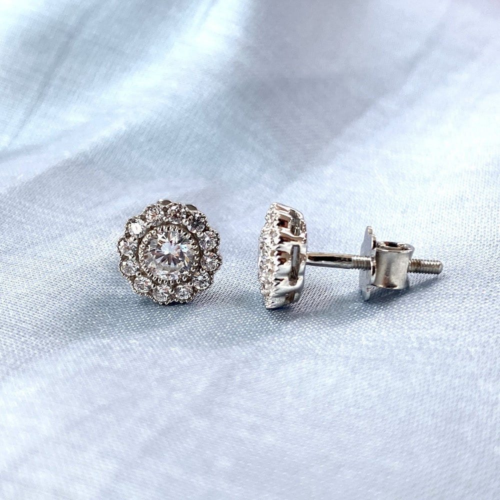 Victorian Stud 925 Silver Earrings for women - Silver Jewellery - Shinewine